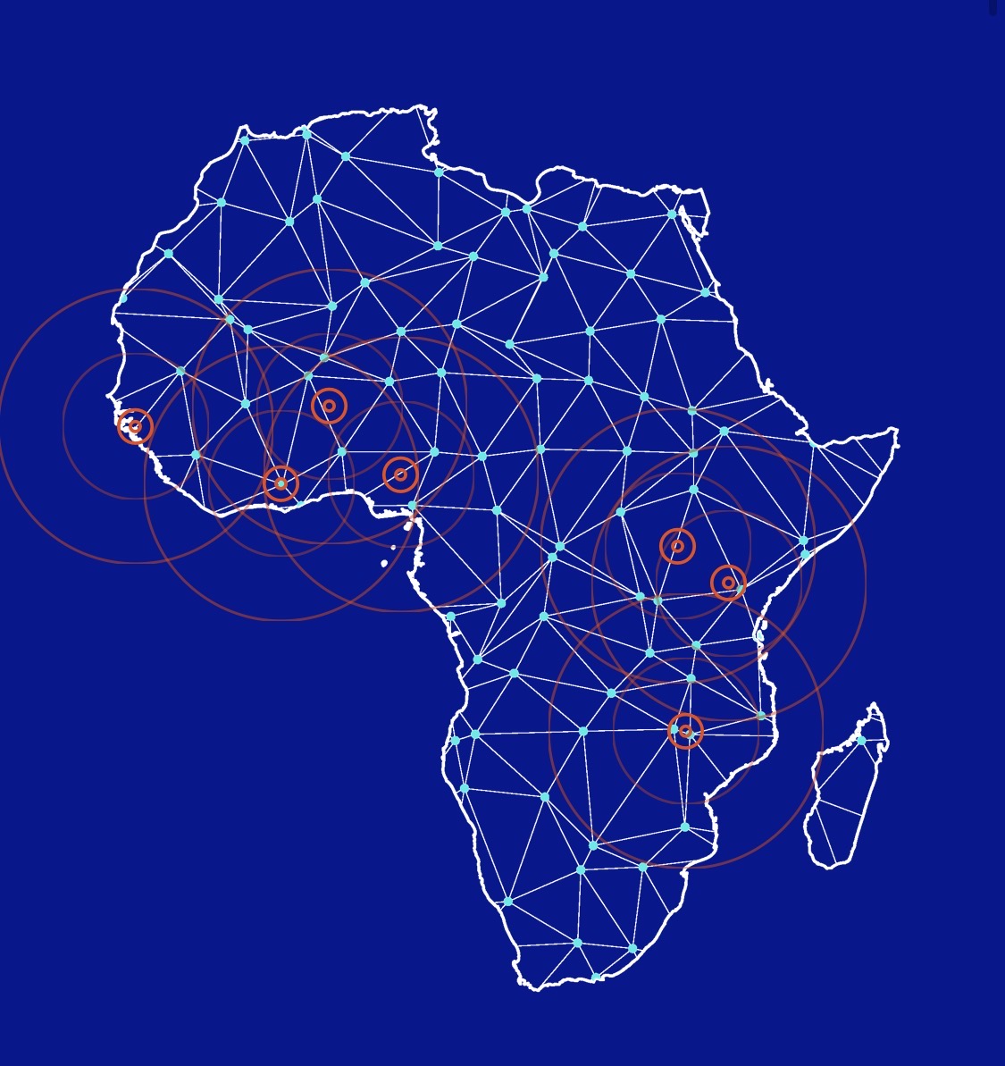 Map of CERFODES presence across Africa